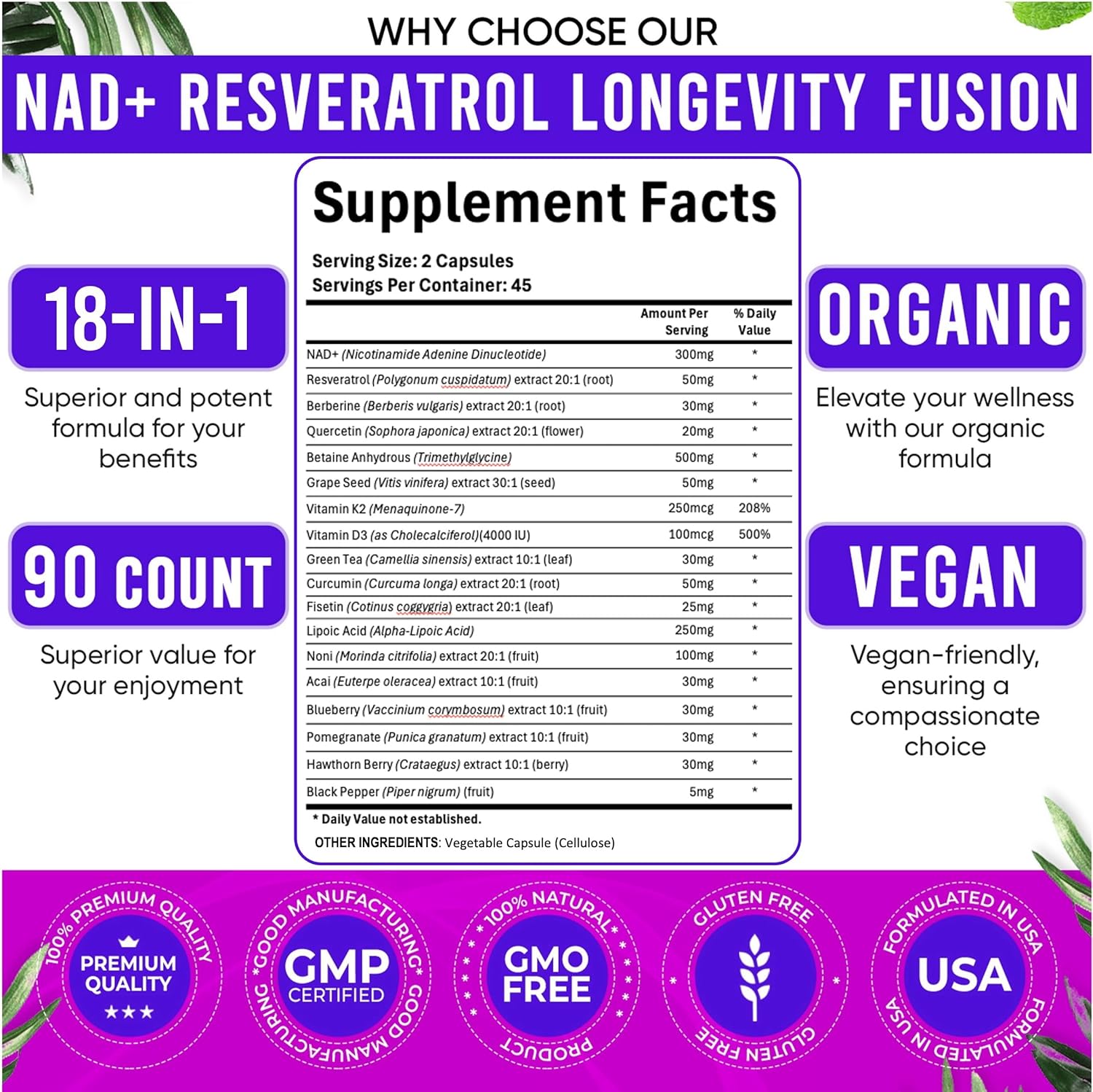 90pcs NAD Supplement - Longevi - Longevity Health & Wellness Hotel incelemesi ve fiyatı