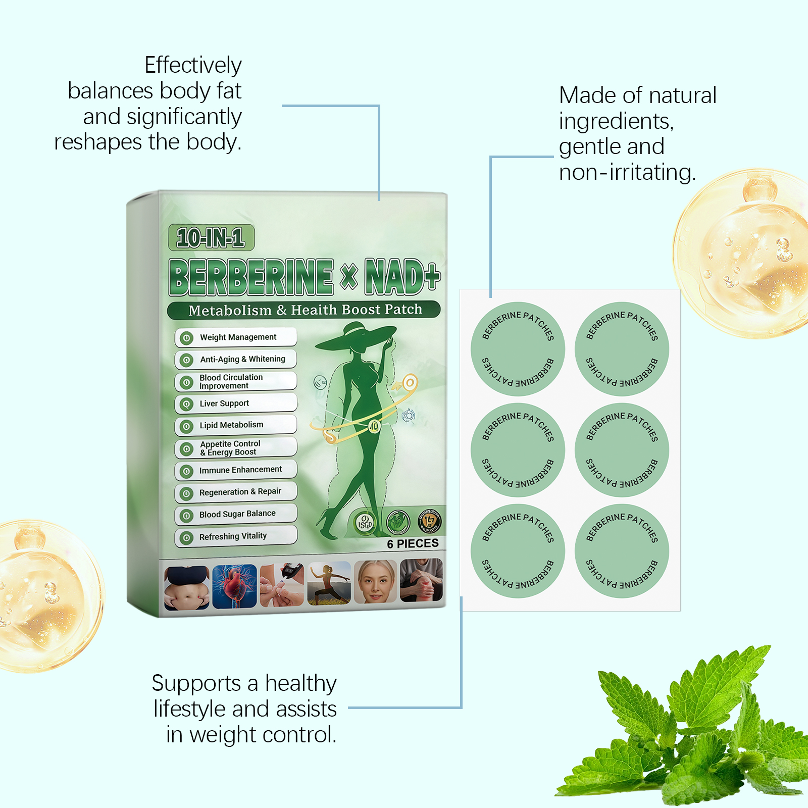 6pcs Berberine X Nad + Weight  - Xbody Health & Wellness Wayne Nj incelemesi ve fiyatı