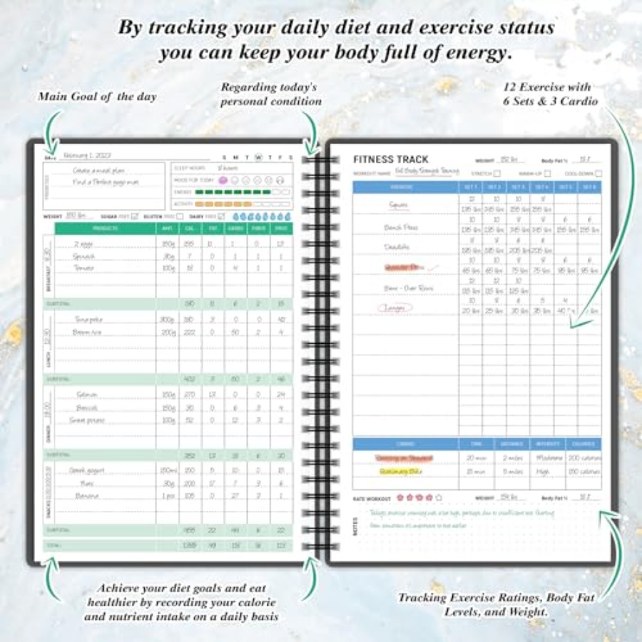 Wellness Planner and Fitness L - Health Wellness Journal Weight Loss incelemesi ve fiyatı
