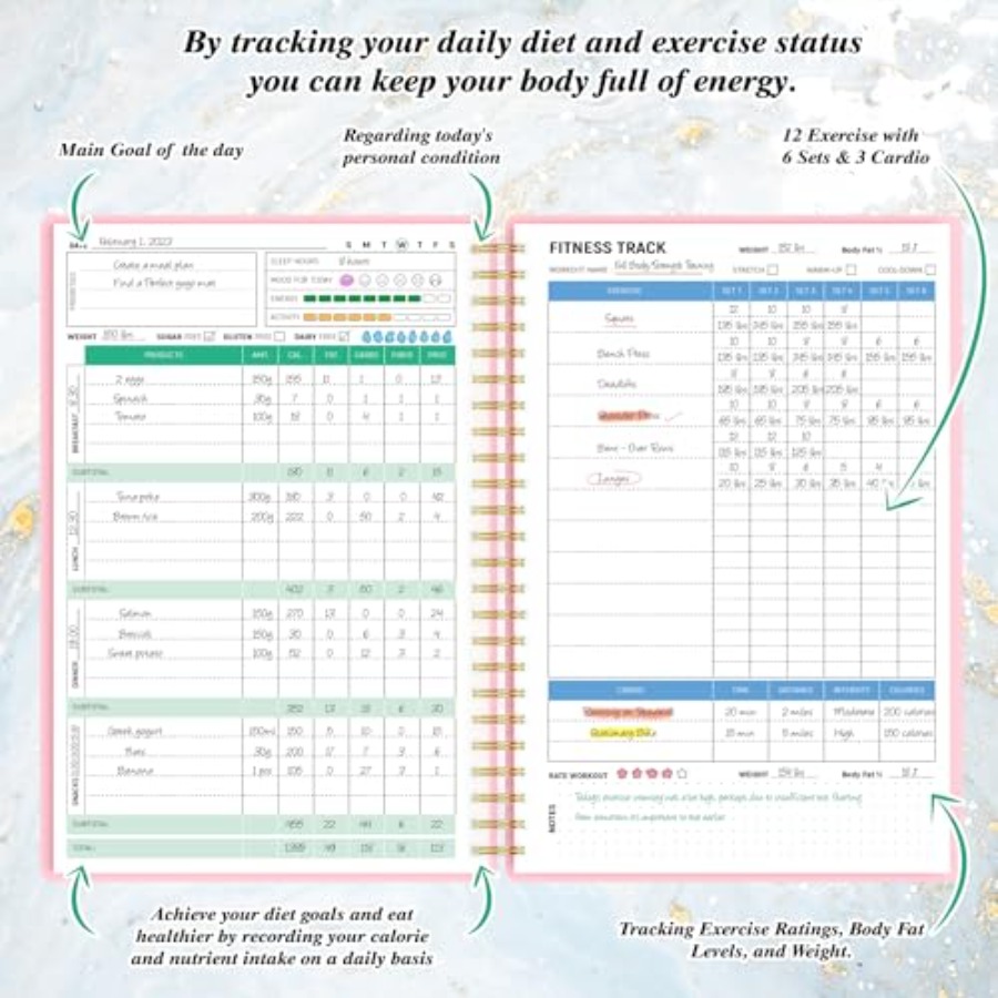 Wellness Planner and Fitness L - Health Wellness Journal Weight Loss incelemesi ve fiyatı