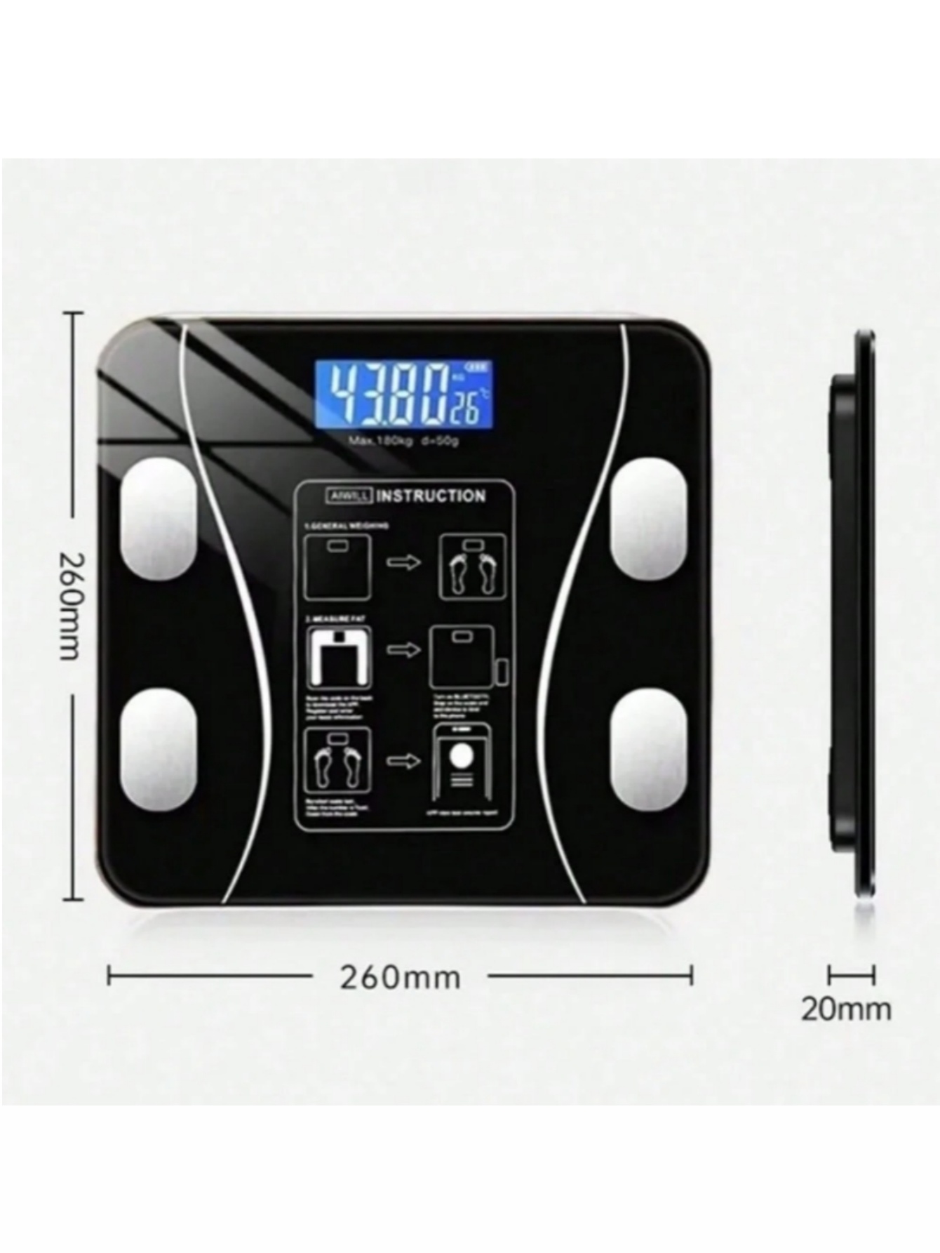 High Precision USB Rechargeabl - Digital Body Weight Scale incelemesi ve fiyatı